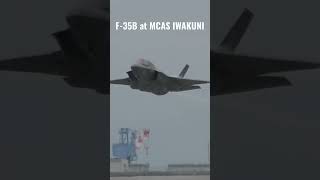 F-35B super low takeoff!! / ベタ底の離陸をするF-35戦闘機 #shorts #F35 #fighterjet #aviation #岩国基地