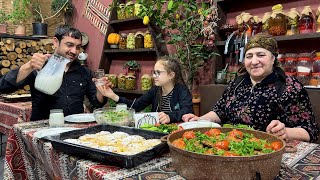 GRANDMA COOKING VERY DELICIOUS DISH! PEACEFUL RURAL VILLAGE LIFE | A SWEETS RECIPE FOR EVERYONE