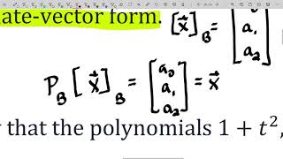 Vector Spaces - Coordinate Systems - The Coordinate Mapping