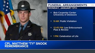 Funeral arrangements set for fallen Delaware State Police trooper