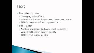 CSS Text Styles in XML