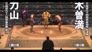 Chikarayama vs Kisomitsuru Day 8 Sumo Haru Basho March 2014