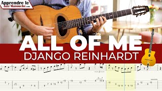 All of Me version Django Reinhardt - Solo et tablature (Gyspy jazz free tab)