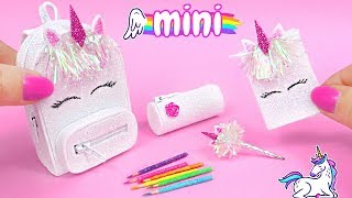 DIY Miniature School Supplies That Work! 🦄 Unicorn
