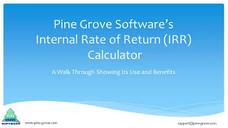 IRR Calculations with AccurateCalculators.com IRR Calculator