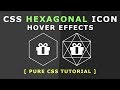 Css Hexagonal Icon Hover Effects - Css Animated Border Effects - Pure Css Tutorials