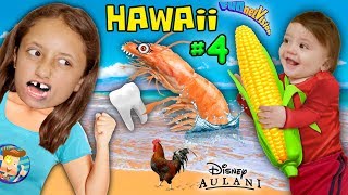 Shrimp, Corn & Loose Tooth! YUMMY Hawaii North Shore Beach Fun! FUNnel Vision Disney Aulani Tri