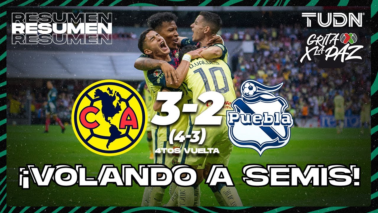 Resumen Y Goles | América 3(4)-(2)1 Puebla | Grita México C22 - 4tos ...