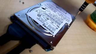 Taking apart a running hard drive