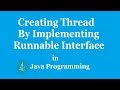 Runnable Interface in java | Thread | Java Programming Tutorial