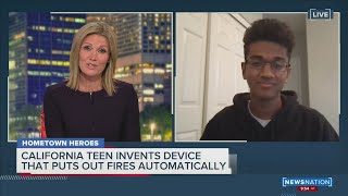 California teen invents device that puts out fires automatically