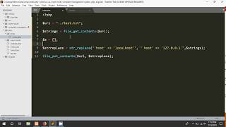 Replace string in text file using PHP php#56