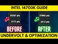 Intel i7-14700k Undervolting & Optimization Guide - Benchmarks