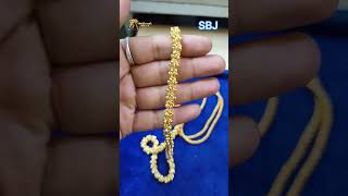 gold chandramukhi and rope  chain.