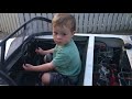 my kids petrol powered boat setup