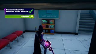 Fortnite - Obtain Literature Samples From Pleasant Park Lazy Lake Or Retail Row