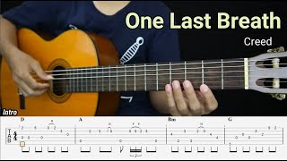 One Last Breath - Creed - Fingerstyle Guitar Tutorial + TAB & Lyrics