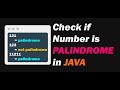 How to check a Palindrome number in Java | How to use while loop in Java