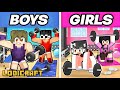 BOYS vs GIRLS GYM Challenge in Minecraft!