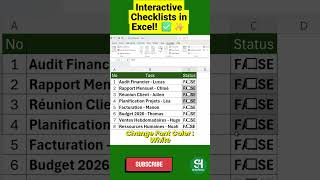 #shorts Interactive Checklists in Excel! ✅✨