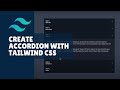 How to create accordion with tailwind css?