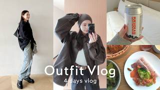 【コーデvlog】 低身長152cmの4日間冬コーデ🧥🖤 朝マック/ホテルステイ/息子の散髪 #vlog135