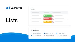 Dashpivot Lists Overview