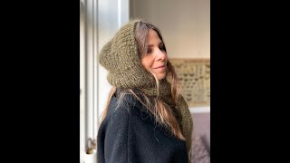 Uva Hoodie Scarf: Decreases - SSK and k2tog