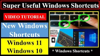 "Super Useful Windows Shortcuts"|New Windows Shortcuts|3 Windows Shortcuts|Windows 11|Windows 10