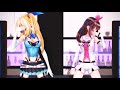 【mmd】 a ddiction 【キズナアイ u0026 ミライアカリ】