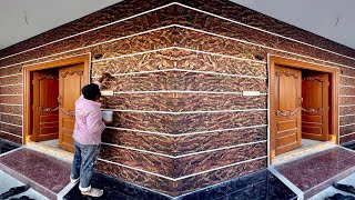 Different Wall Texture design Mandar Wall | Wall Texture Painting design ideas