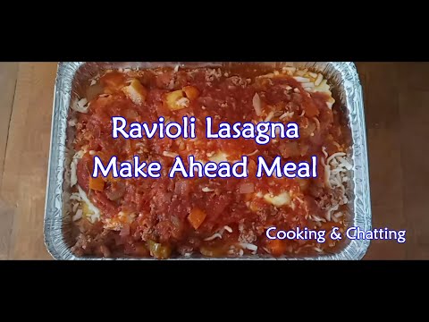 Easy Ravioli Lasagna (Make Ahead Freezer Meal)