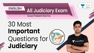 30 Most important questions for Judiciary | Grammar, English vocabulary | Surya Prakash