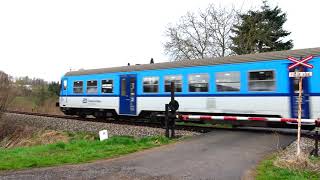 Mechanické závory Božejovice,Písek.17.4.2021.Czech Railway Crossing.