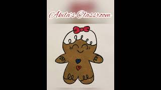 Gingerbread Girl | Christmas drawing ideas