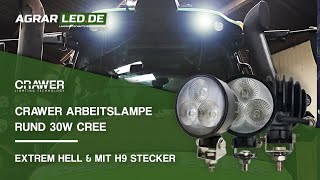 Crawer Arbeitslampe rund 30W CREE – Extrem Hell!