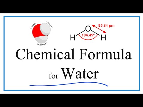 What is the chemical formula for h20?