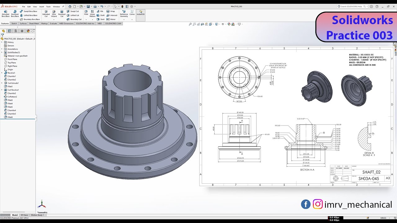 Practice 003 Solidworks Tutorial Youtube Practice 003 Solidworks Tutorial Youtube