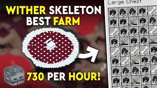 Minecraft Wither Skeleton Farm Tutorial - NEW! - 730 Heads P/H!