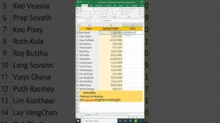 របៀគណនាអាយុក្នុង Excel | Calculate Age in Excel of Birth