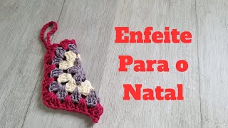 Faça  para o Natal. Enfeite  de crochê. #crocheparainiciantes