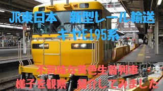 JR東日本　新型レール輸送列車キヤE195 　をよく観察　紹介してみた