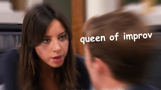 aubrey plaza's best bloopers and improvised moments! | parks and recreation | Comedy Bites