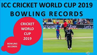 #Cricket world cup 2019 #BOWLING RECORDS-TOP 10 Bowling #Rankings ICC ODI Most Wickets #WC-2019