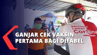 Ganjar Cek Vaksin Dosis Pertama Bagi Difabel