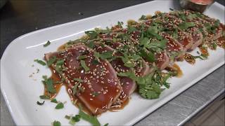 HOW TO MAKE TUNA TATAKI  (JAPANESE FOOD)