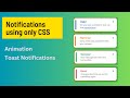 Create Animated Toast Notifications with HTML, and CSS Beginner's Tutorial