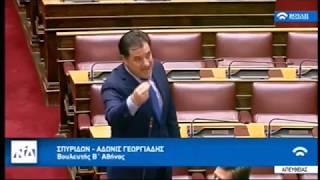 Αντιπαράθεση Άδωνι Γεωργιάδη και Δημήτρη Βίτσα στη Βουλή 21/12/2018