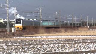 2011.1.24 雪と常磐線E653系特急フレッシュひたち黄+橙