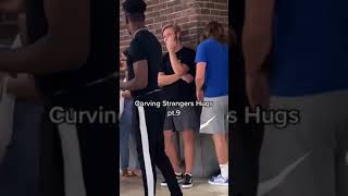 Curving strangers hugs prank 😂 #shorts